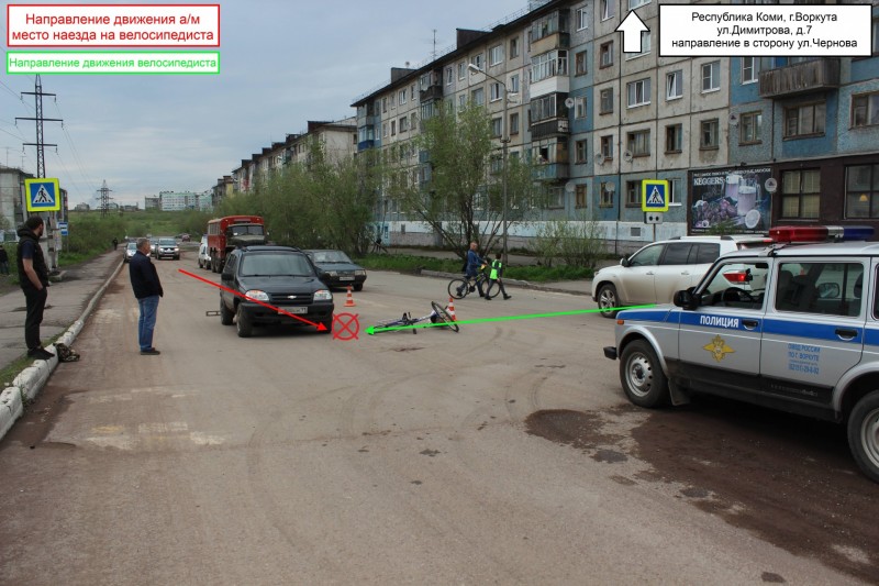 На дорогах Сыктывкара и Воркуты за вечер сбили двух велосипедистов