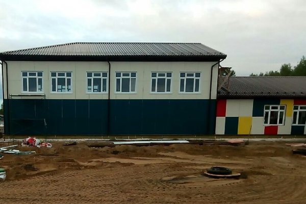 Строительство новой школы в вуктыльском селе Дутово завершено на две трети