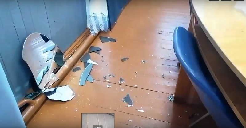 В Трёхозерском ДК куница съела пирожки, разбила зеркало и попалась на камеру видеонаблюдения 