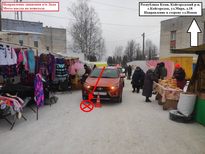 В Койгородке водитель "Лады" сбила посетительницу рынка