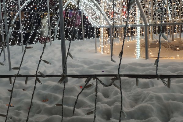 В Сыктывкаре повредили новогодний фонтан 