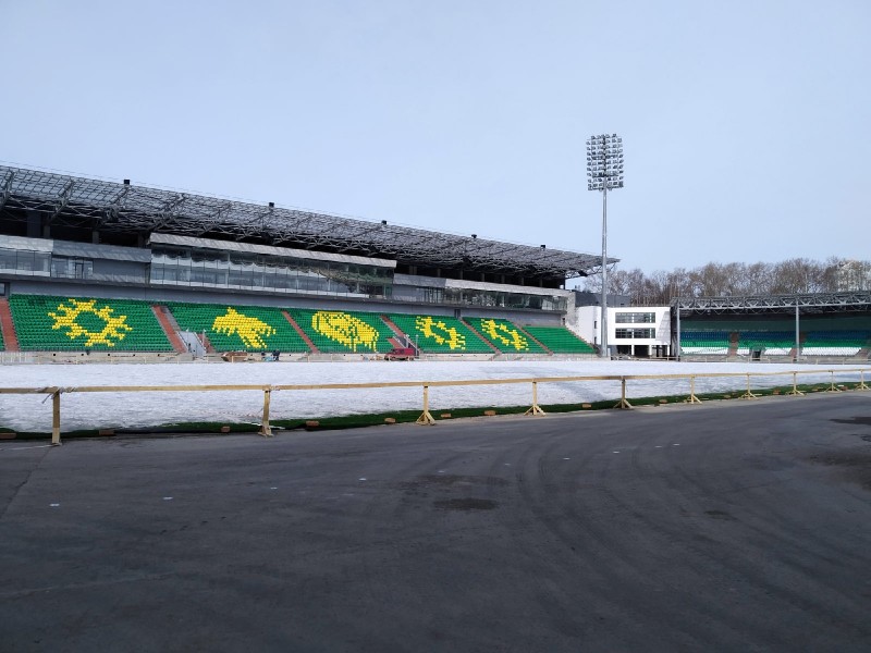 Обновленный стадион в Сыктывкаре украсили национальные мотивы