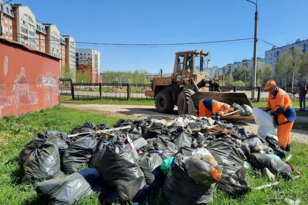В Сыктывкаре в ходе субботников собрано и вывезено на полигон ТБО почти полторы тысячи тонн мусора