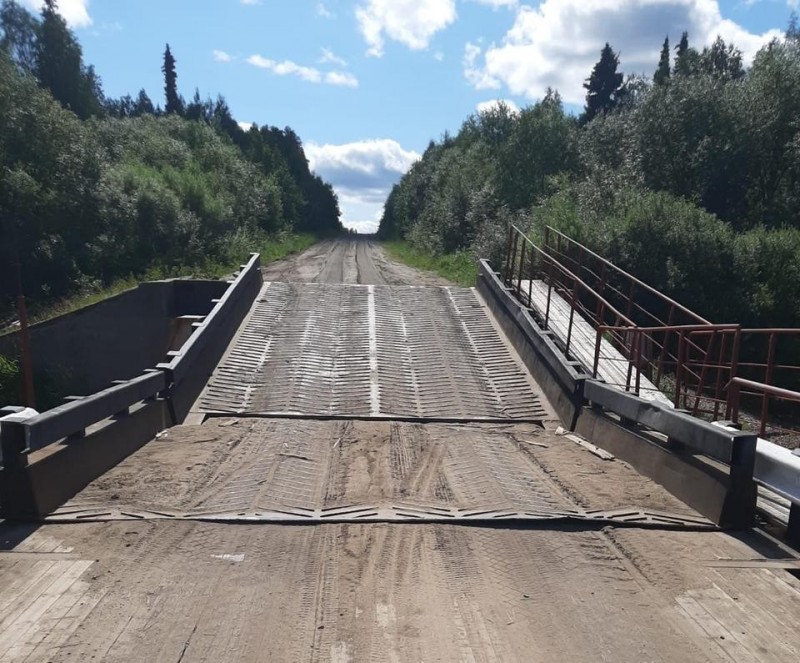 В Евдино Княжпогостского района отремонтировали мост

