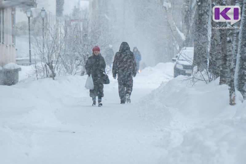 В южных районах Коми ожидается сильный снег