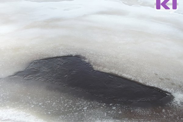 В Коми на реке Печора в полынью провалился молодой человек на снегоходе