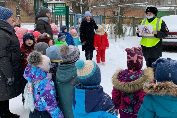 Сотрудники Госавтоинспекции Ухты провели пешую экскурсию с дошкольниками