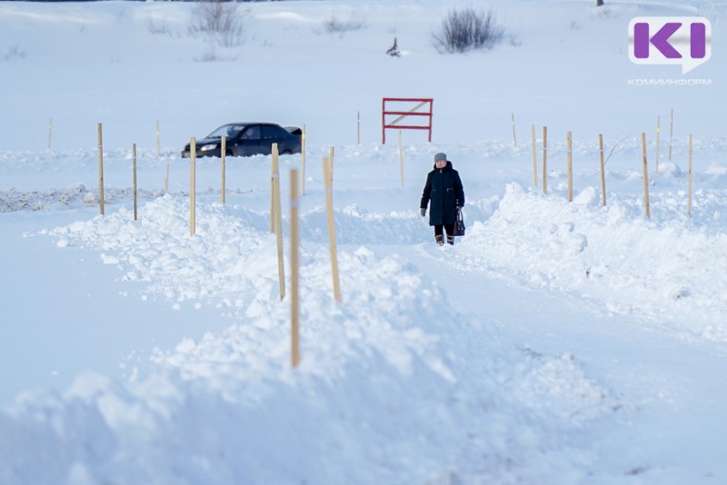 В Сосногорске из-за теплой погоды задерживаются сроки подготовки переправы