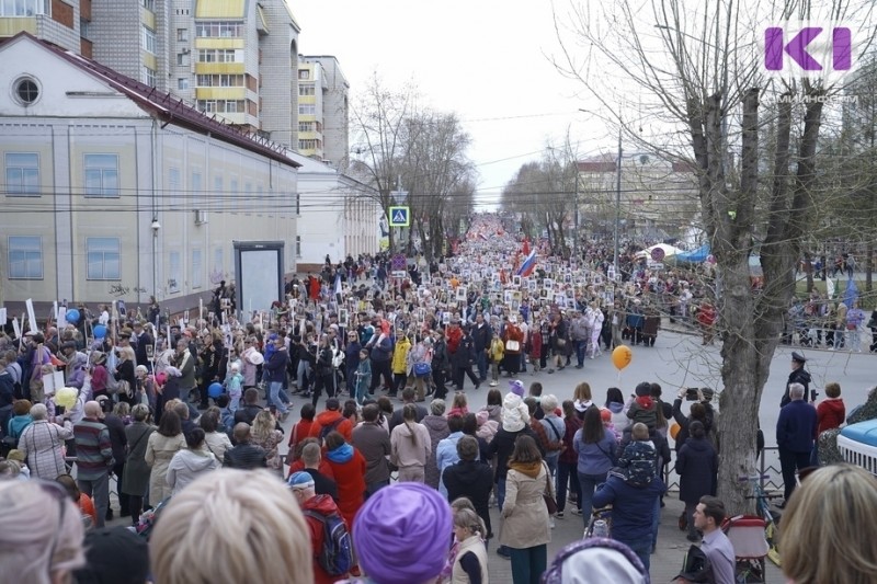 20 тысяч человек прошли в "Бессмертном полку" в столице Коми 
