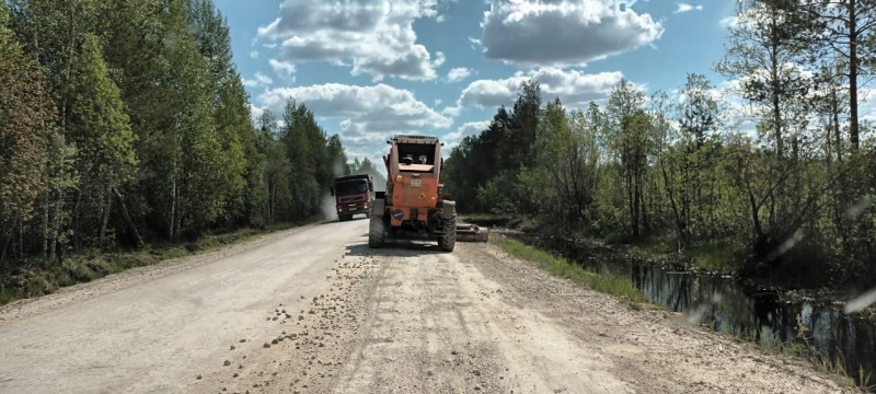 Решаем вместе: после жалоб в соцсетях дорожники прогрейдировали дорогу Ухта - Троицко-Печорск