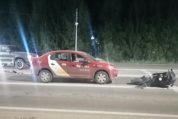 Попавший в ДТП сыктывкарский мотоциклист госпитализирован с переломами