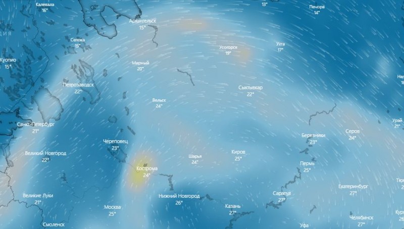 Смог в Сыктывкар принес западный ветер 