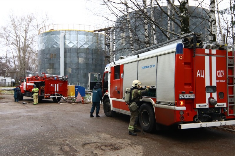 На Центральной водогрейной котельной Сыктывкара прошли масштабные учения

