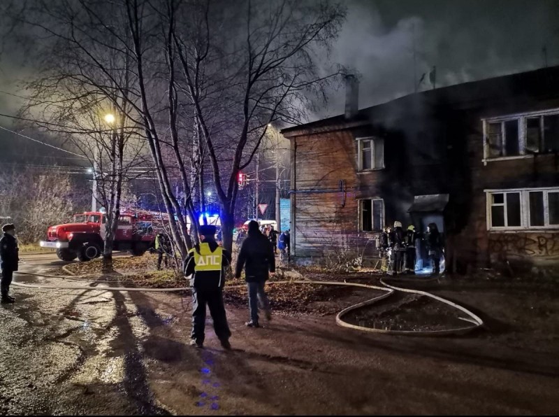 В Сыктывкаре на пожаре пострадала женщина