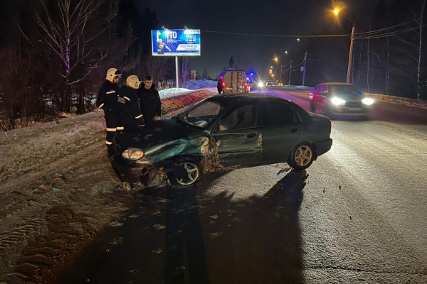 В Сыктывкаре водитель BYD выехал на встречную полосу и врезался в Chevrolet Lanos 