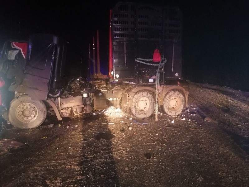 Под Сыктывкаром в смертельной аварии столкнулись два грузовика