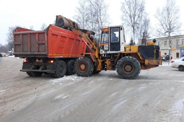 С улиц Сыктывкара за выходные вывезли более 8 тысяч кубометров снега