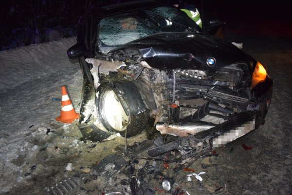 Под Ухтой после столкновения с большегрузом пострадали водитель и пассажиры BMW