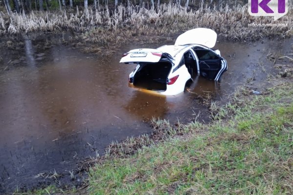 На трассе Чебоксары-Сыктывкар Chevrolet уходил от Lexus: оба оказались в болоте 