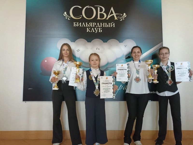 10-летняя Анастасия Потехина стала чемпионкой Коми по бильярдному спорту