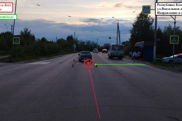В Сосногорске получившая в апреле водительское удостоверение девушка на ВАЗе сбила пешехода