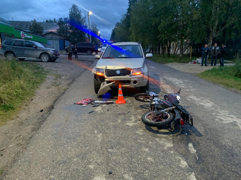 В сосногорском поселке Войвож пьяный мотоциклист врезался во внедорожник  Suzuki | Комиинформ