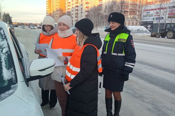 Ухтинские школьники напомнили водителям о необходимости соблюдения дистанции