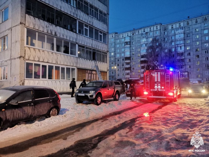 В Сыктывкаре во время пожара два человека отравились угарным газом