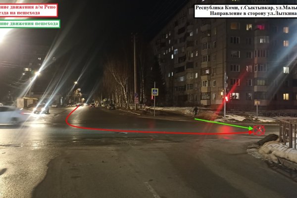 В Сыктывкаре водитель Renault Duster сбил пешехода