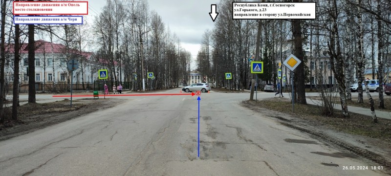 В Сосногорске две женщины на иномарках не смогли поделить перекресток
