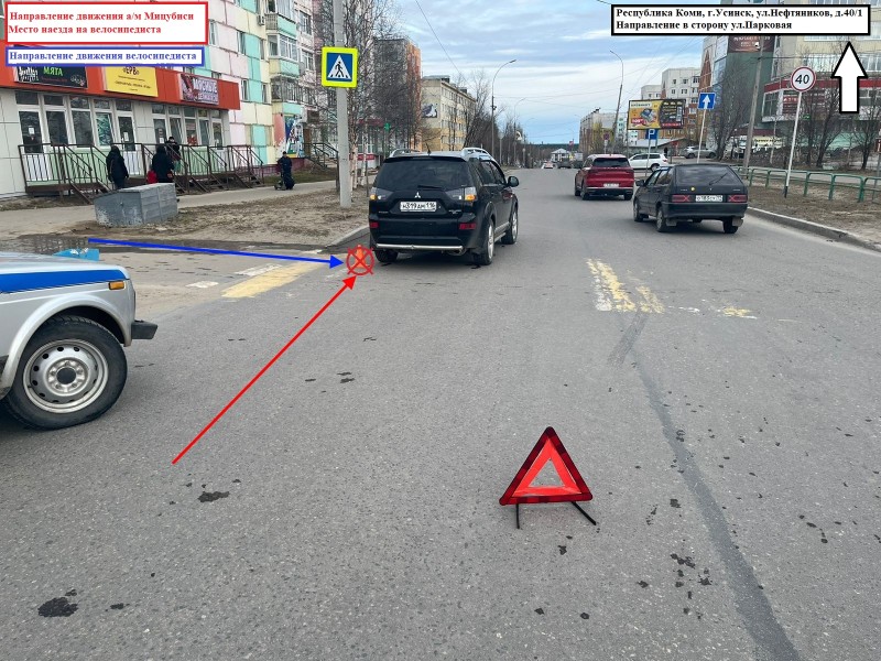 В Усинске 12-летний велосипедист оказался под колесами внедорожника