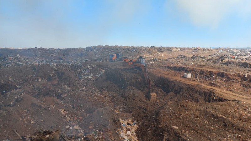 Открытое горение на мусорном полигоне в Воркуте ликвидировано