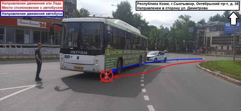 В Сыктывкаре на "кольце" произошло два ДТП с участием маршрутных автобусов