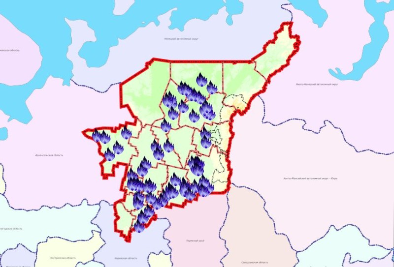 В Коми за минувший сезон произошло 85 лесных пожаров