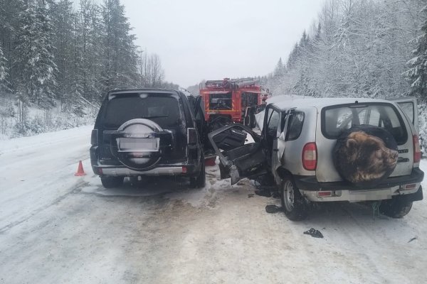 В Княжпогостском районе столкнулись три автомобиля, один человек погиб