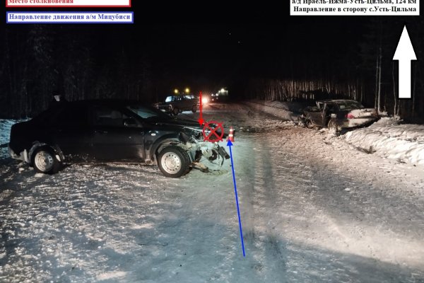 Получившие травмы в смертельном ДТП на трассе Ижма - Усть-Цильма дети из Mitsubishi не были пристегнуты ремнями безопасности