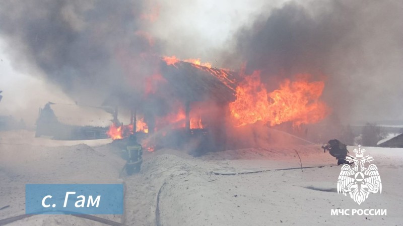 В Усть-Вымском районе пожар унёс жизнь местного жителя