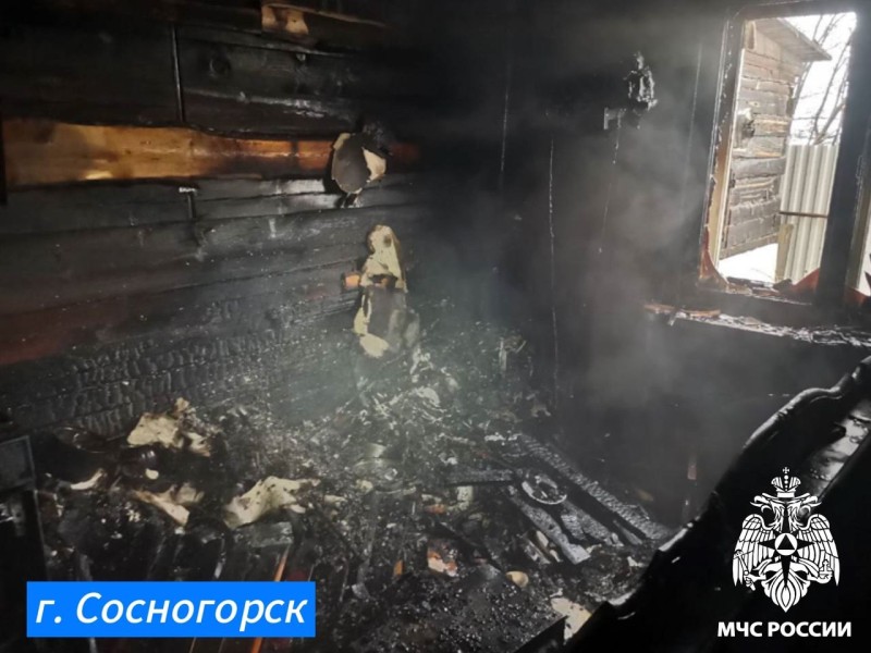 В Сосногорске сгорел жилой дом