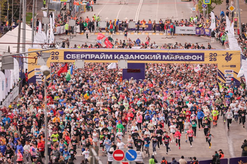 120 жителей Коми пробежали Казанский марафон