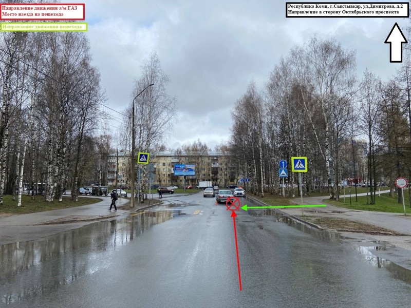 Сбитая на Димитрова в Сыктывкаре женщина потеряла память 