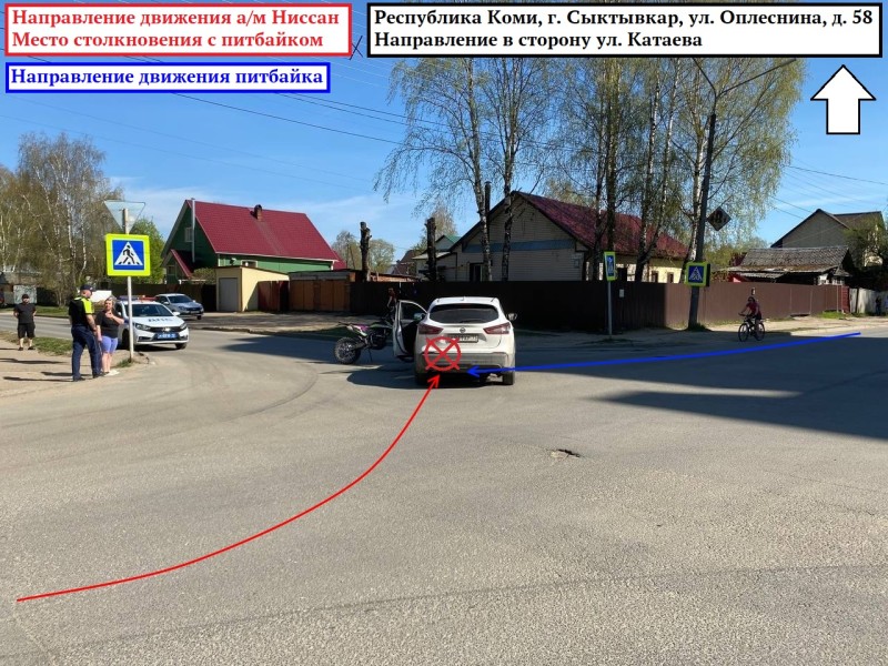 В Сыктывкаре попал под колеса водитель питбайка, который 253 раза привлекался за нарушение ПДД 