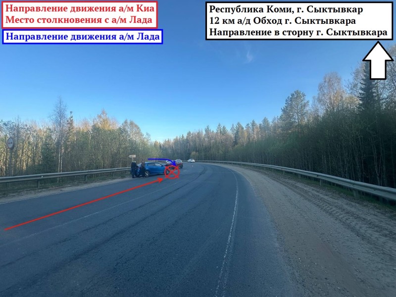 На объездной Сыктывкара в аварии пострадал 14-летний подросток