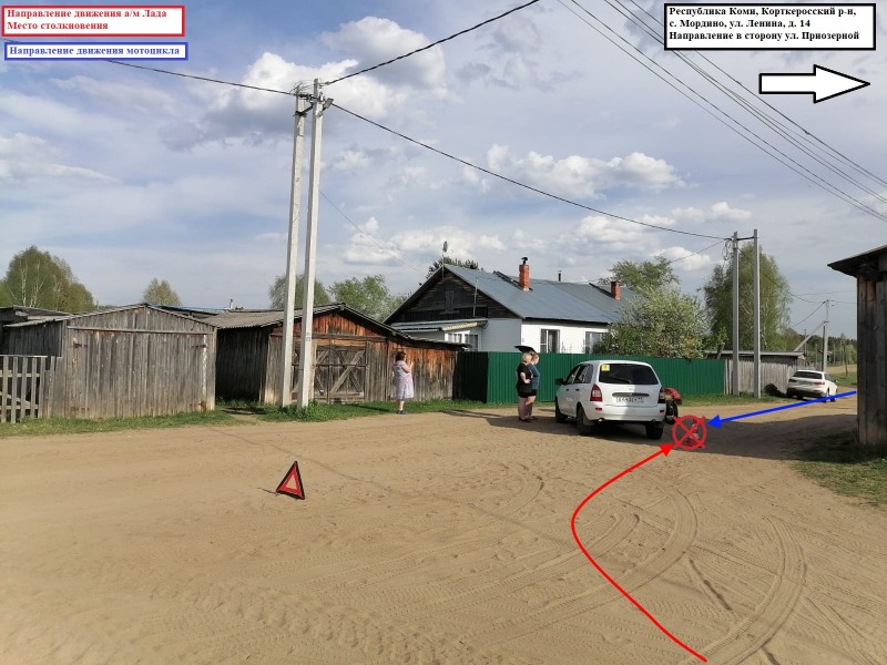 В Корткеросском районе 71-летний мотоциклист попал под колеса авто