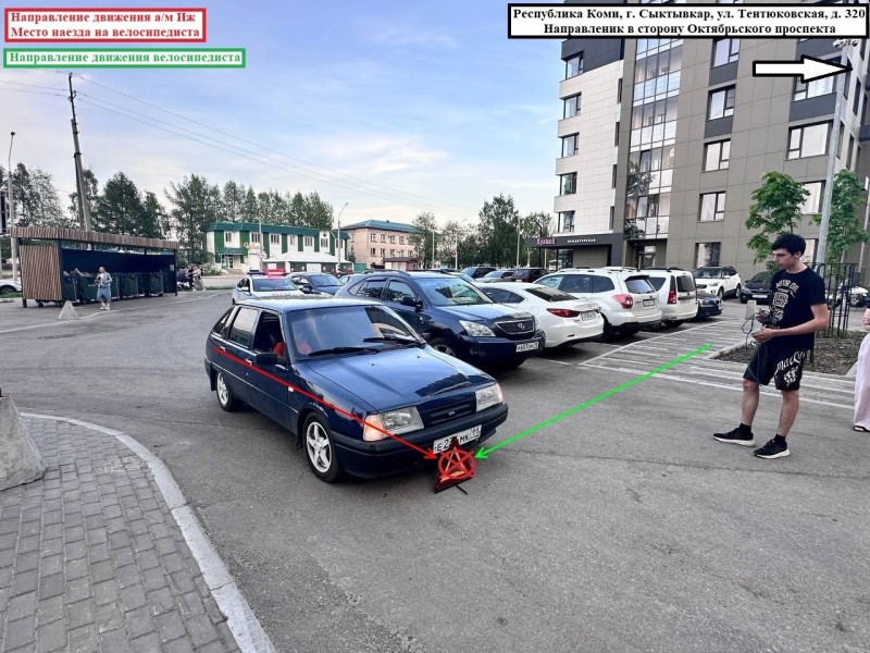 В Сыктывкаре ребенок-велосипедист пострадал во дворе дома