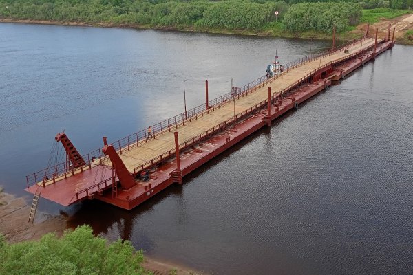 В Сыктывкаре установили дублер Краснозатонского моста 