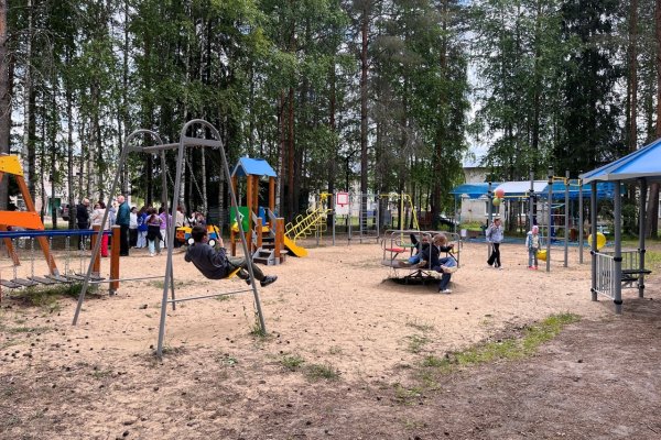 Наведение порядка: новые детские площадки в двух районах появились на средства гранта главы Республики Коми
