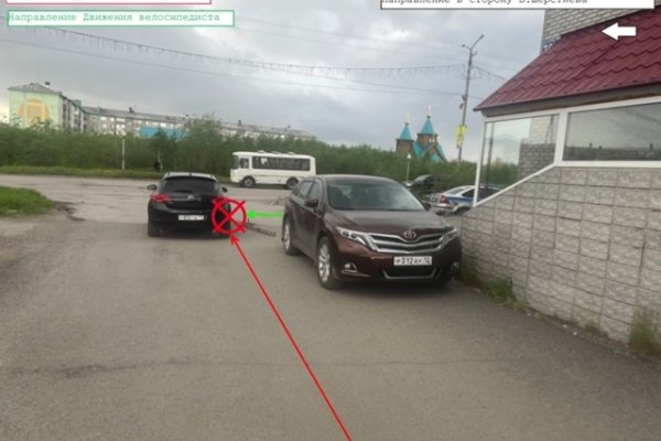 В Воркуте водитель Opel не уступил дорогу юному велосипедисту 