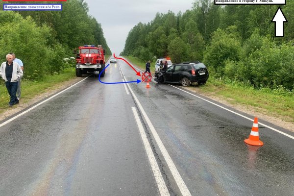 В Усть-Вымском районе Nissan припарковался в Renault 