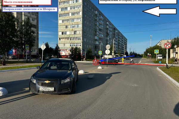 В Усинске ВАЗ не уступил дорогу Chevrolet, пострадал несовершеннолетний пассажир