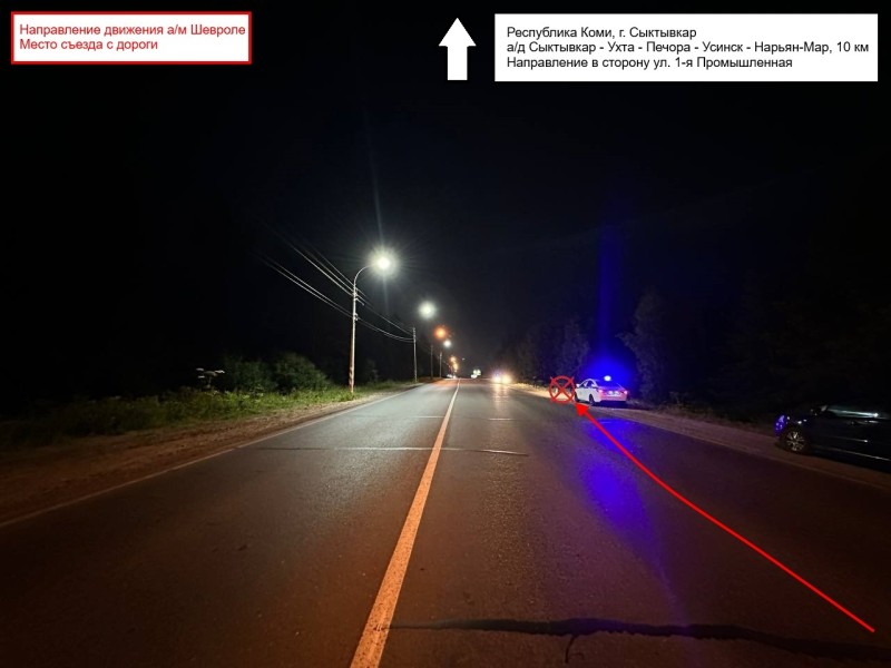 Начинающий водитель на Chevrolet Lanos опрокинулась в кювете под Сыктывкаром